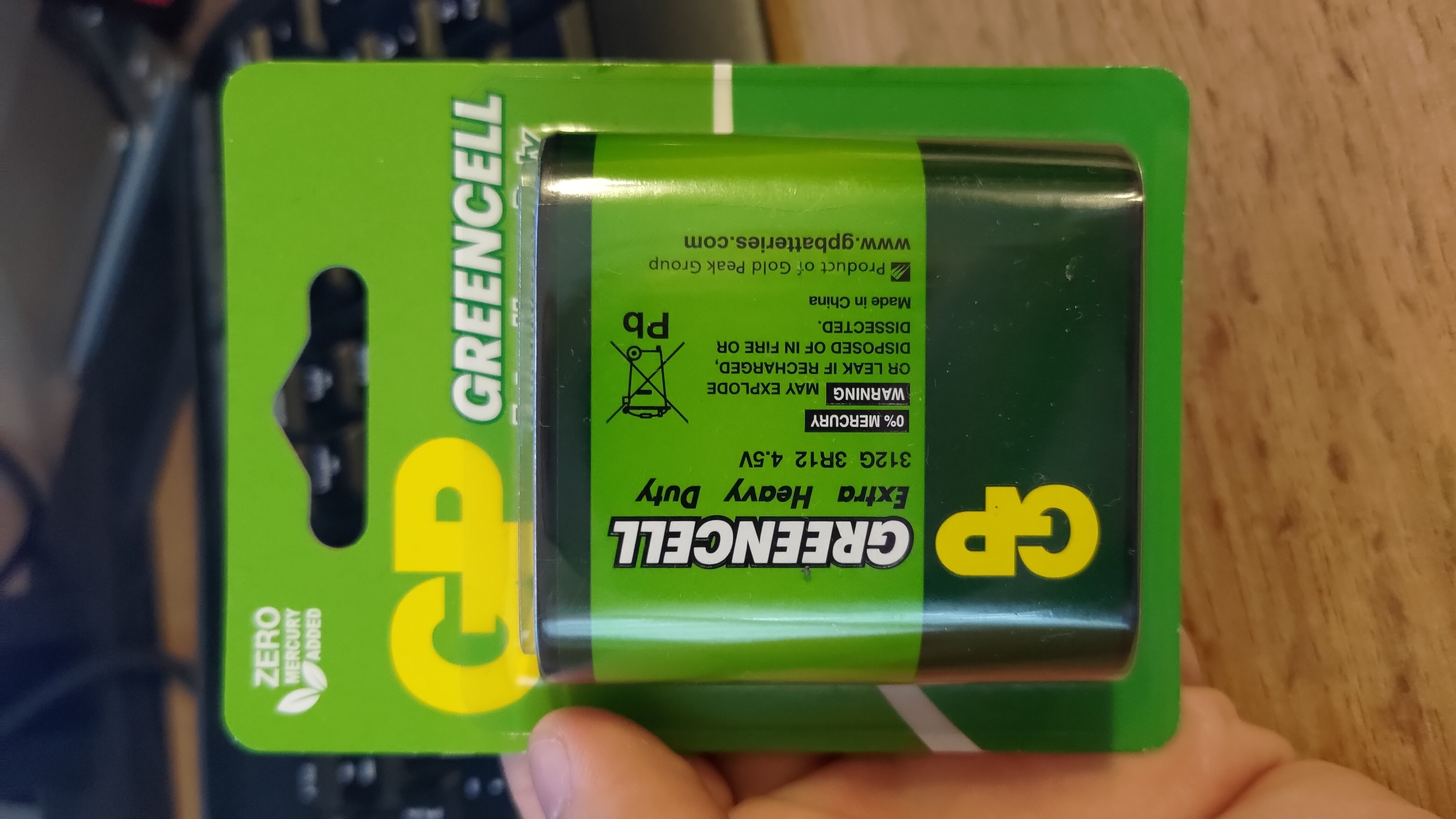 Bateria GP Greencell Extra Heavy Duty 4,5V