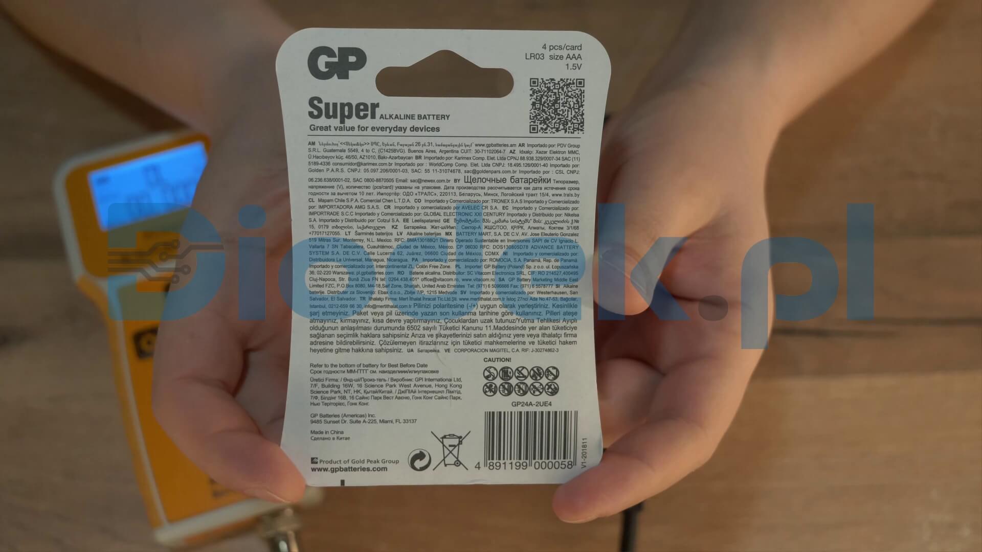 Bateria GP Super Alkaline AAA — zdjęcie 2