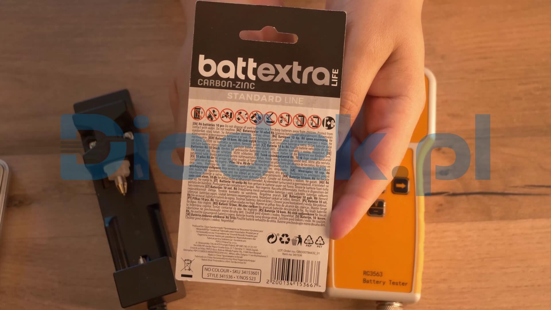 Bateria Pepco Battextra Life Carbon-Zinc AA — zdjęcie 2