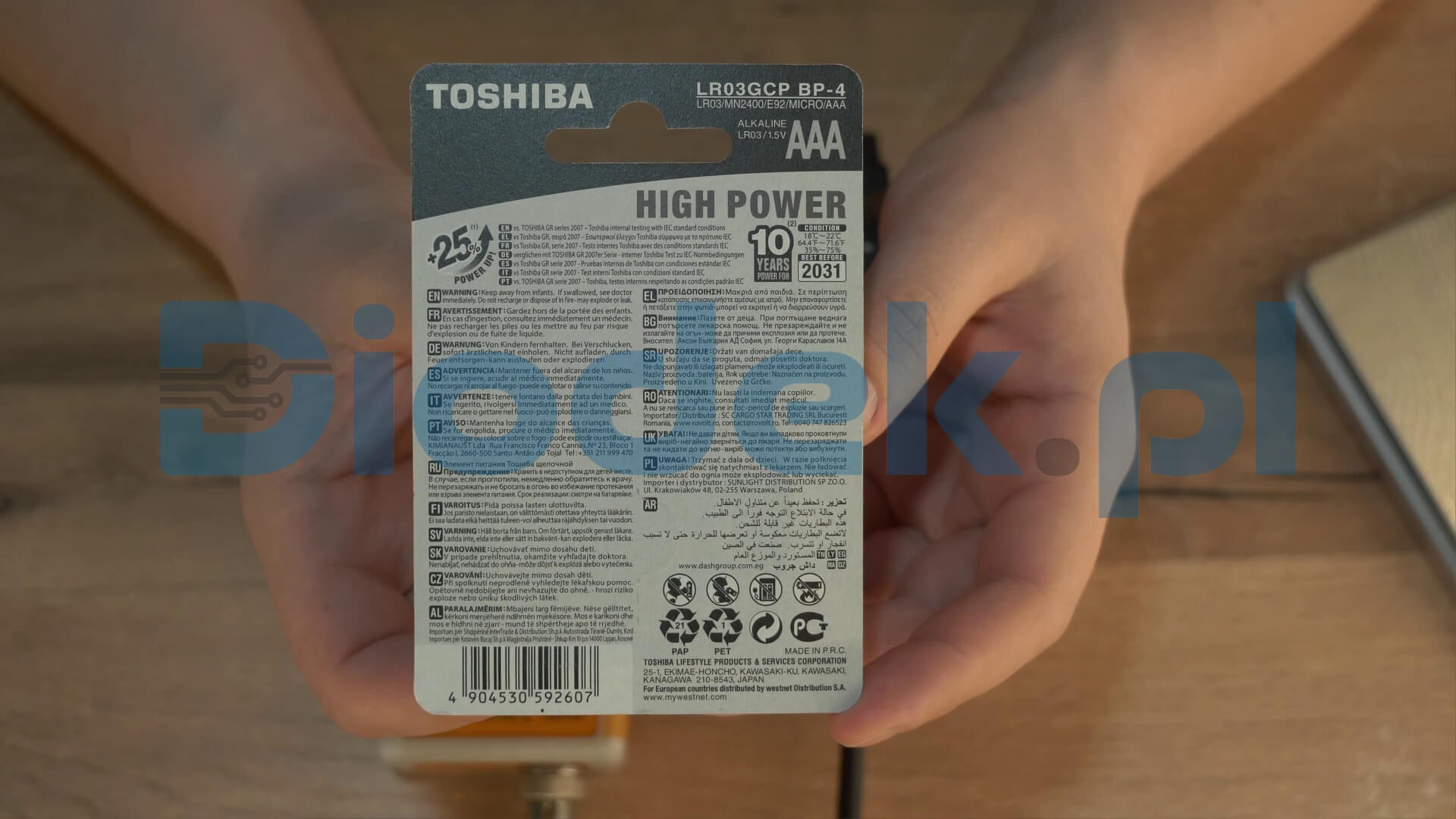 Bateria Toshiba High Power AAA — zdjęcie 2